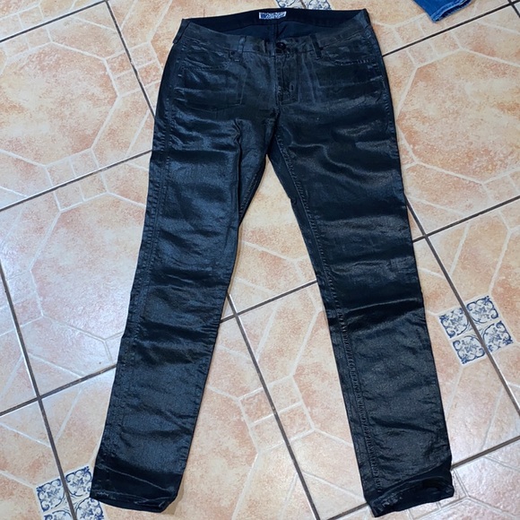 Hudson wax coated jeans denim pants bottoms - Picture 2 of 8